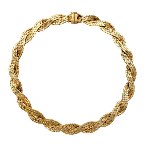 Collier Collier Buccellati, tresse en or jaune. 58 Facettes 31638