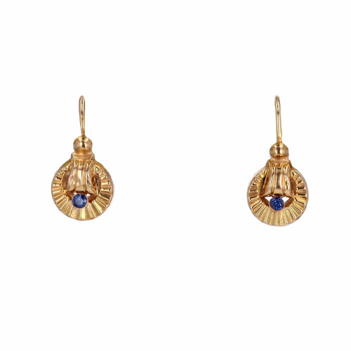 Boucles d'oreilles Dormeuses saphirs et or 58 Facettes 21-009B
