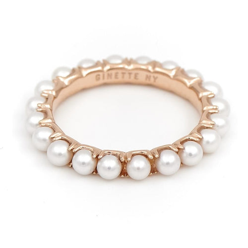 Bague 52 Ginette NY Bague Alliance Maria Or rose Perle 58 Facettes 2246417CN