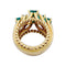 Bague 49 Bague vintage or jaune, émeraudes. 58 Facettes 32325