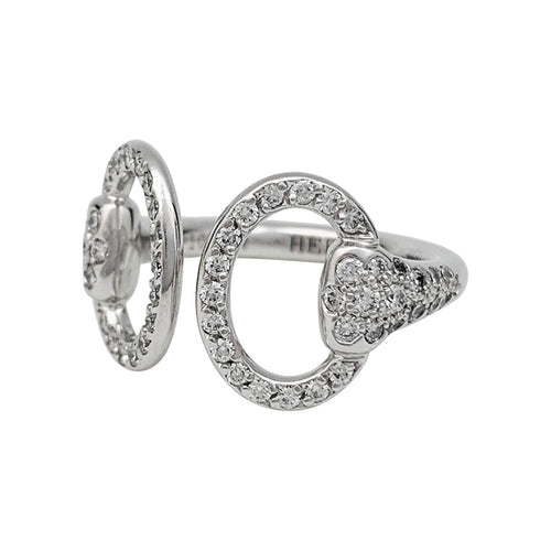 Bague 52 Bague Hermès, "Nausicaa", or blanc, diamants. 58 Facettes 30843