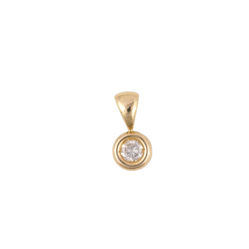 Pendentif Pendentif solitaire diamant serti bouée 58 Facettes