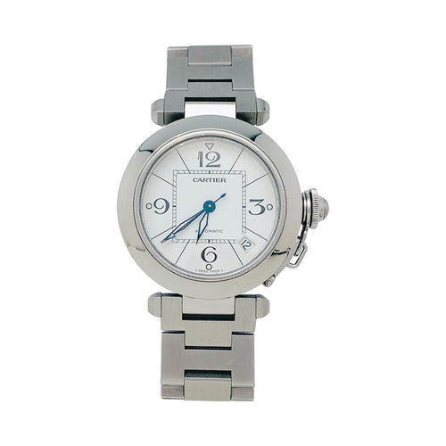 Montre Montre Cartier "Pasha" en acier sur acier. 58 Facettes 31465