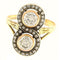 Bague 53 Anello in oro giallo e argento con diamanti 58 Facettes G3492