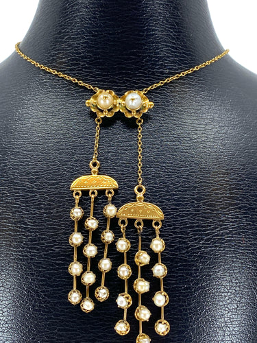 Collier Collier bayadère perles fines fin 19ème 58 Facettes
