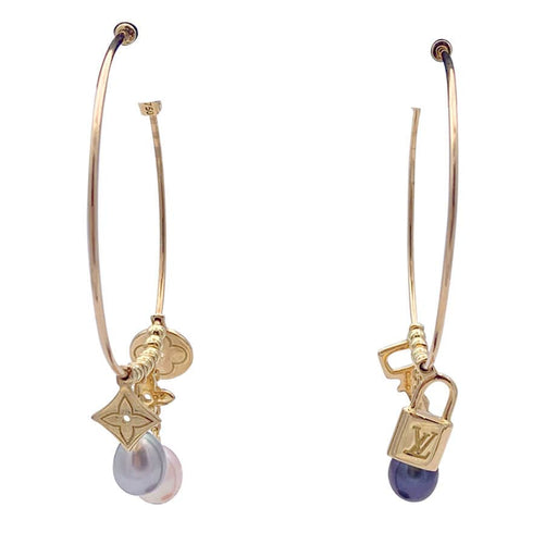 Boucles d'oreilles Boucles d'oreille créoles Louis Vuitton "Monogram" 58 Facettes 32879