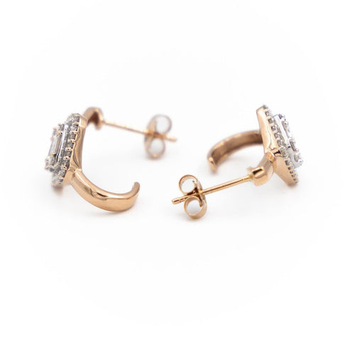 Boucles d'oreilles Boucles d'oreilles Dormeuses Or rose Diamant 58 Facettes 1987598CN