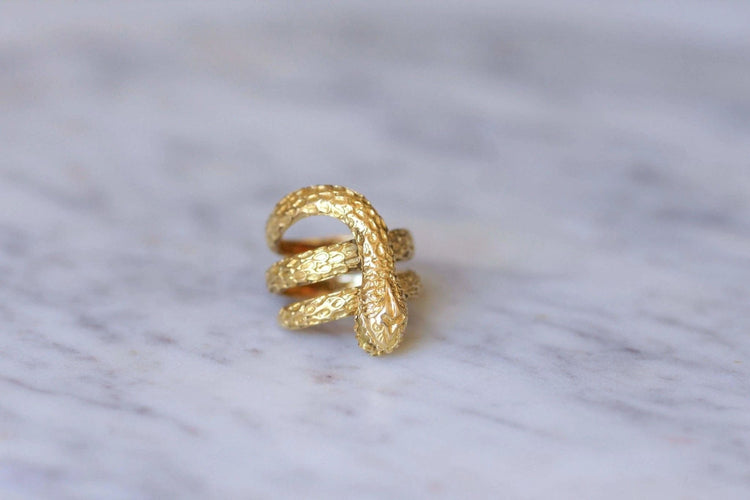 Bague Bague Vintage Serpent Zolotas or 58 Facettes