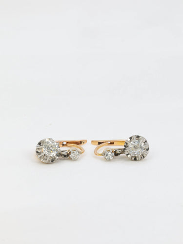Boucles d'oreilles Dormeuses diamants 58 Facettes 651