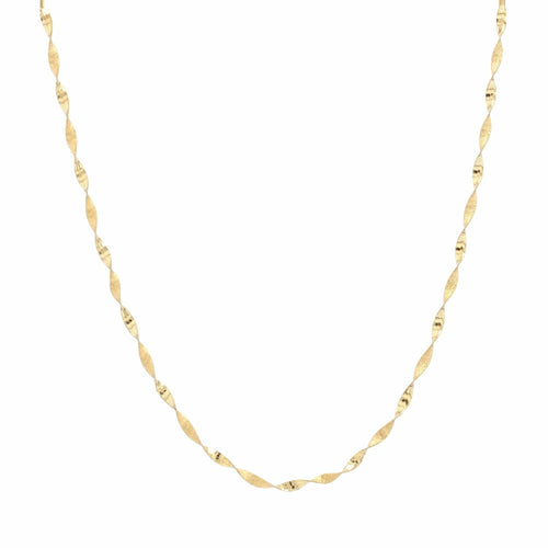 Collier Chaine en or fil plat torsadé 58 Facettes CVCH8