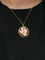 Pendentif Médaille Art-Nouveau en or, émail, diamant, saphir et rubis 58 Facettes J229