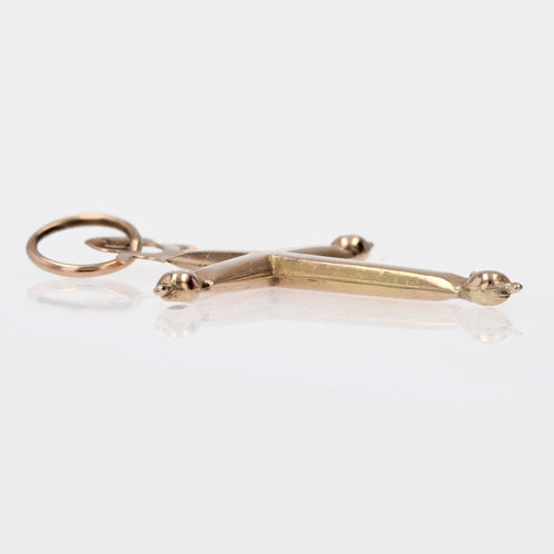 Pendentif Croix bâton ancienne or rose 58 Facettes 21-163
