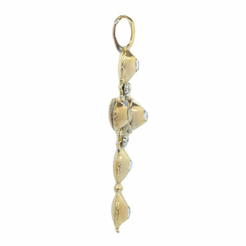 Pendentif Pendentif Croix diamants rococo antique 58 Facettes 23167-0271