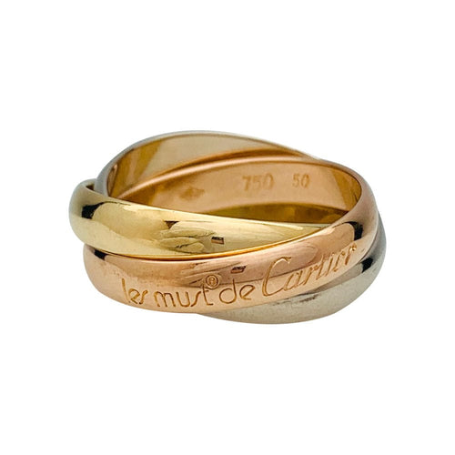 Bague 50 Bague Cartier, "Trinity Classique", trois ors. 58 Facettes 31311
