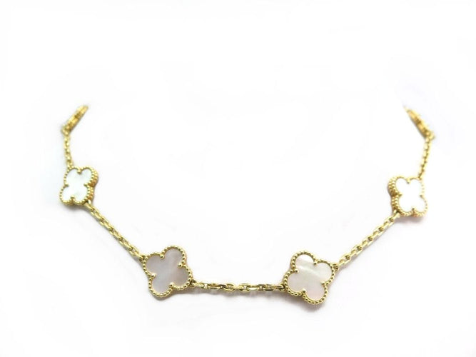 Collier collier van cleef arpels alhambra 10 motifs or 18k nacre 58 Facettes 251868