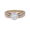 Bague 54 Bague solitaire or jaune, platine. 58 Facettes 32407