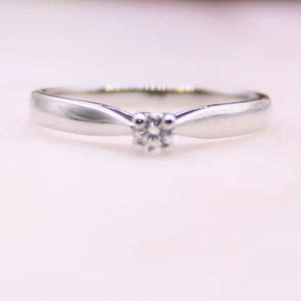 Bague Solitaire diamant serti 4 griffes sur or blanc 58 Facettes