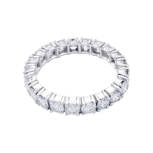 Bague 54 Alliance tour complet or blanc, diamants. 58 Facettes 32467