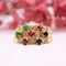 Bague Bague émeraudes, saphirs, rubis et pierre blanches 58 Facettes
