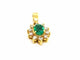 Pendentif Pendentif Fleur Or jaune Emeraude 58 Facettes 06530CD