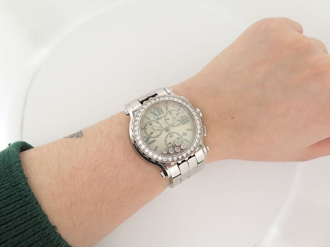 Montre montre CHOPARD happy sport 228506-2005 quartz 42mm nacre acier 58 Facettes 236388