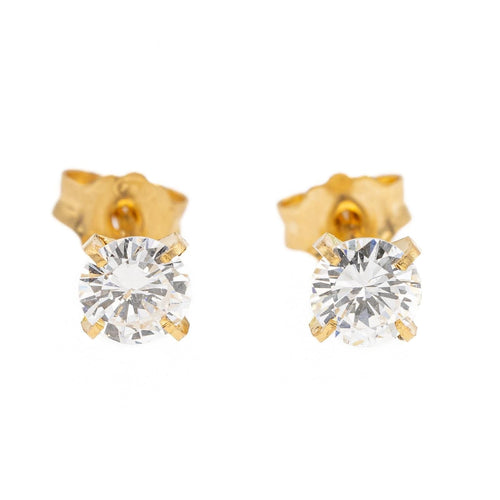 Boucles d'oreilles Boucles d'oreilles puces Or jaune Diamant 58 Facettes 2484497CN