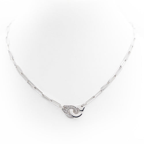 Collier Dinh Van Collier Menottes Or blanc Diamant 58 Facettes 1587782CN