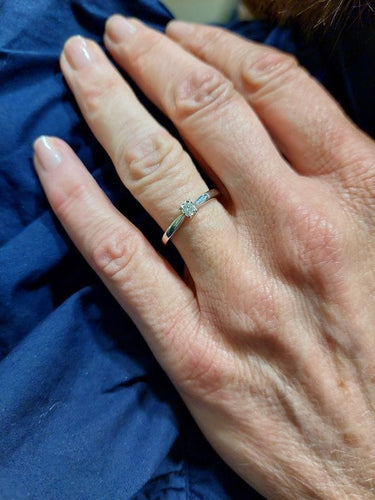 Bague 53 SOLITAIRE DIAMANT 58 Facettes 074721