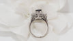 Bague Bague or blanc, saphir ovale et diamants brillants et trapèzes 58 Facettes 31010