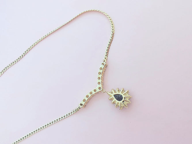 Collier Collier maille Anglaise Saphir Diamants 58 Facettes AA 1599