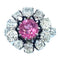 Bague Bague en or blanc, tourmalines roses, diamants 58 Facettes