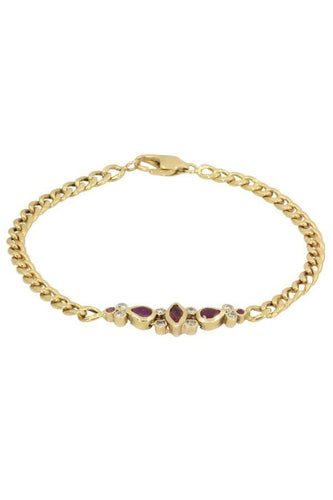 Bracelet BRACELET MODERNE DIAMANTS ET RUBIS 58 Facettes 041861