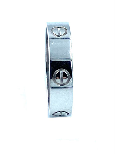 Bague CARTIER. Collection Love, bague or blanc 58 Facettes