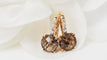 Boucles d'oreilles 16mm Boucles d'oreilles Or rose Quartz fumé Diamants 58 Facettes 30348