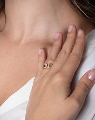 Bague 50 Bague CARTIER Double C Diamants en 3 Ors 750/1000 58 Facettes 62132-57999