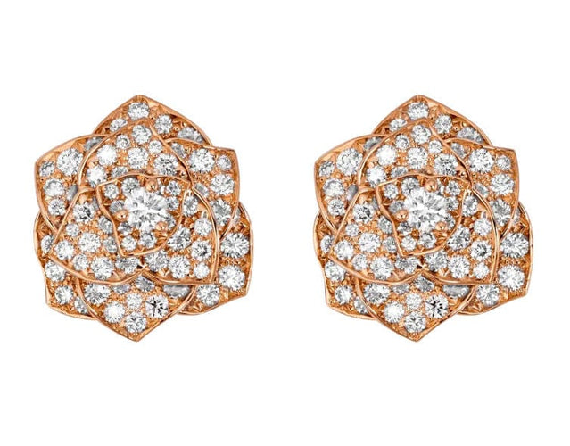 Boucles d'oreilles PIAGET - Boucles d'oreilles Rose Or rose Diamant 58 Facettes G38U0070