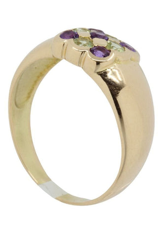 Bague BAGUE MODERNE TOURMALINES ET AMETHYSTES 58 Facettes 041621