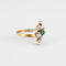 Bague 55 Bague émeraude, diamant, or jaune 58 Facettes
