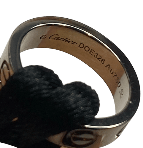 Bracelet CARTIER - BRACELET BABY LOVE OR BLANC 18K CORDON NOIR 58 Facettes