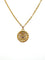 Pendentif AUGIS - Chaîne et pendentif vintage en or, médaille d’amour 58 Facettes