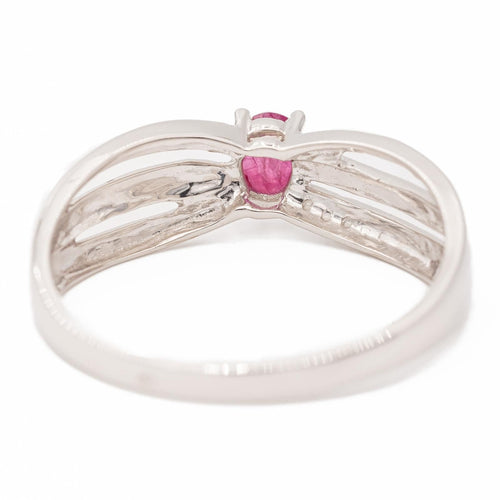 Bague 60 Bague Solitaire Or blanc Rubis 58 Facettes 2593518CD