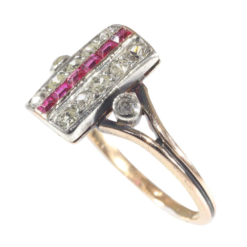 Bague 57 Bague diamant et rubis 58 Facettes 22321-0041
