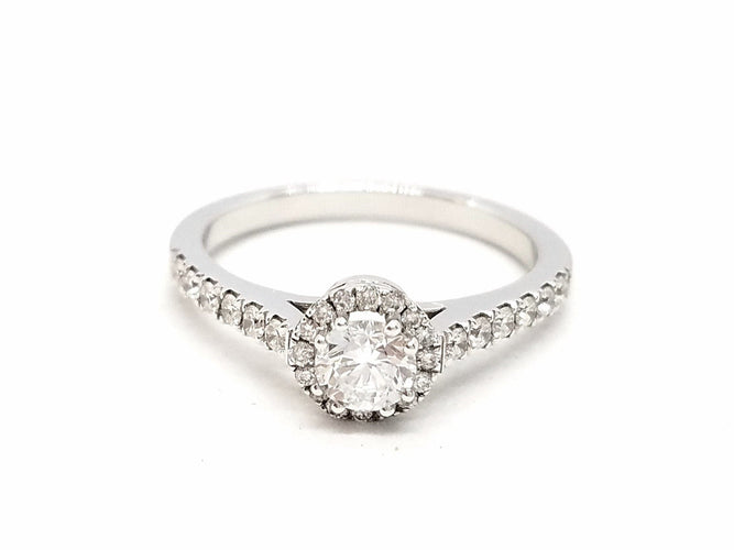 Bague 53 Bague Solitaire Or blanc Diamant 58 Facettes 578819RV