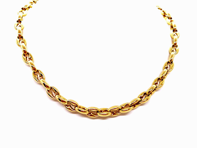 Collier Collier Grain de café Or jaune Saphir 58 Facettes 990281CD