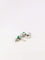 Boucles d'oreilles Paire de puces d'oreilles vintage or blanc, diamants et émeraudes 58 Facettes J89