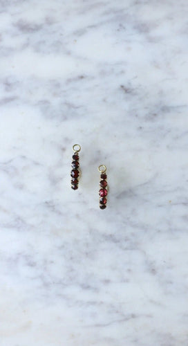 Boucles d'oreilles Boucles d'oreilles Poissardes Or jaune Grenats 58 Facettes