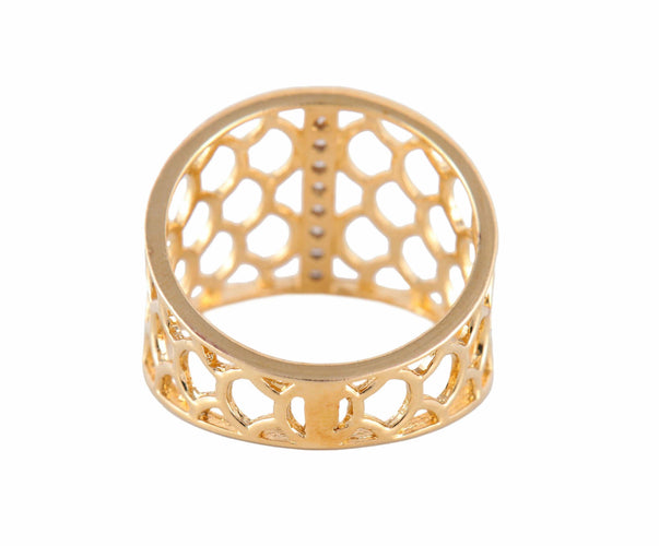 Bague BAGUE "LIEM" OR & ZIRCONIUMS 58 Facettes BO/220069