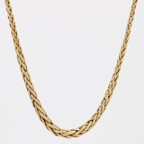 Collier Collier maille palmier en chute or jaune 58 Facettes CVCO10