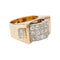 Bague 52 Bague "Tank" or rose, platine et diamants. 58 Facettes 31833