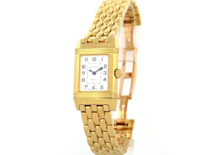 Montre montre jaeger lecoultre reverso duetto lady en or 18k & diamant 58 Facettes 257162